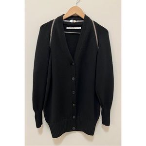 ALEXANDER WANG Wool Zip Shoulder Cardigan